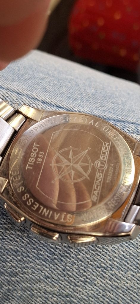 Relógio tissot tache caixa aco e bracelete ouriginal