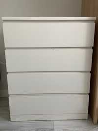 IKEA MALM Komoda, 4 szuflady, biały, 80x100 cm