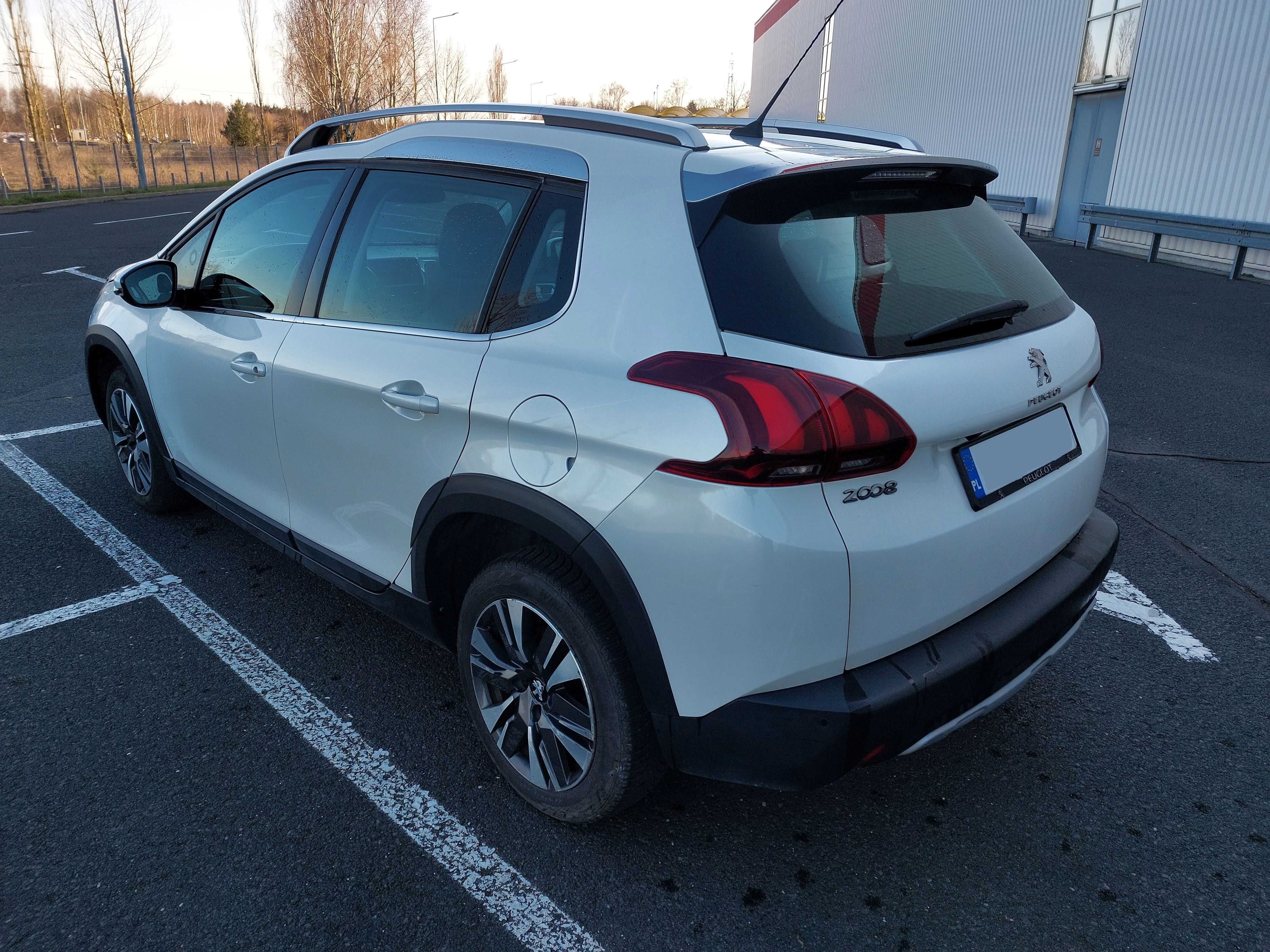 Piękny PEUGEOT 2008*LIFT*1.2b AUTOMAT kamera*NAVI*skóry*serwis*Łódź