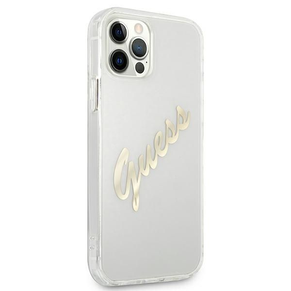 Etui Guess iPhone 12/12 Pro 6,1" Vintage Transparent Gold