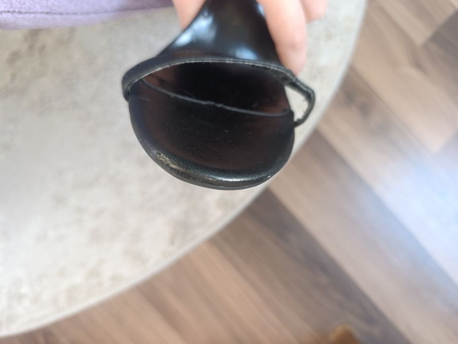 Buty sylwestrowe błyszczące impreza na obcasie 41 czarne