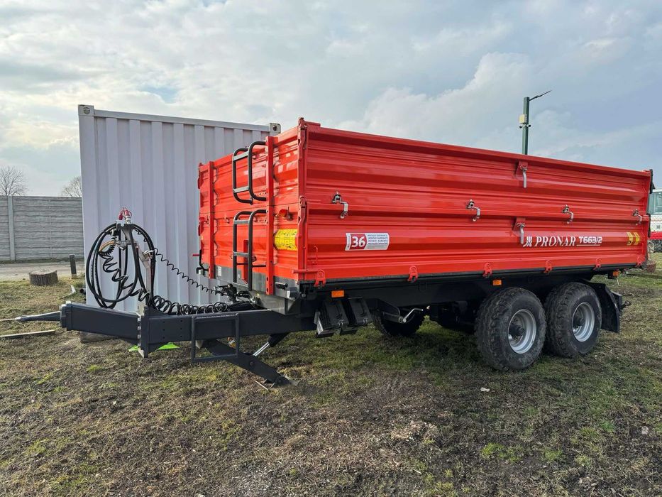 Przyczepa PRONAR T663/2 tandem najbogatsza wersja 40km/h najazdy alu