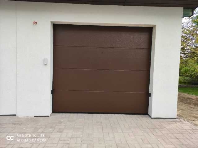 Brama garażowa segmentowa 3000x2250 brąz z automatem Czyste powietrze