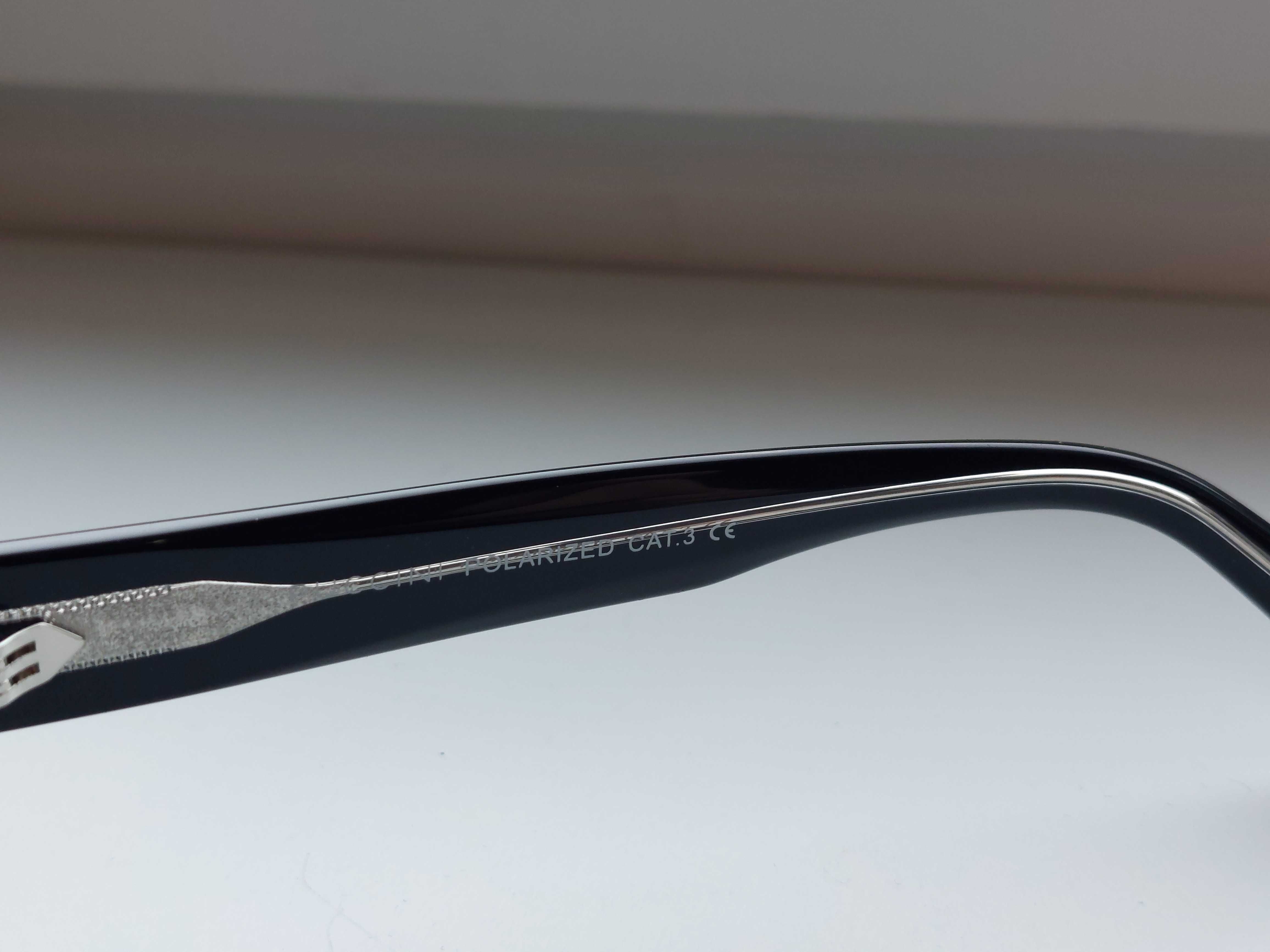 Puccini SPP 20145 C4 - Nowe Czarne okulary przeciwsłoneczne + Gratis