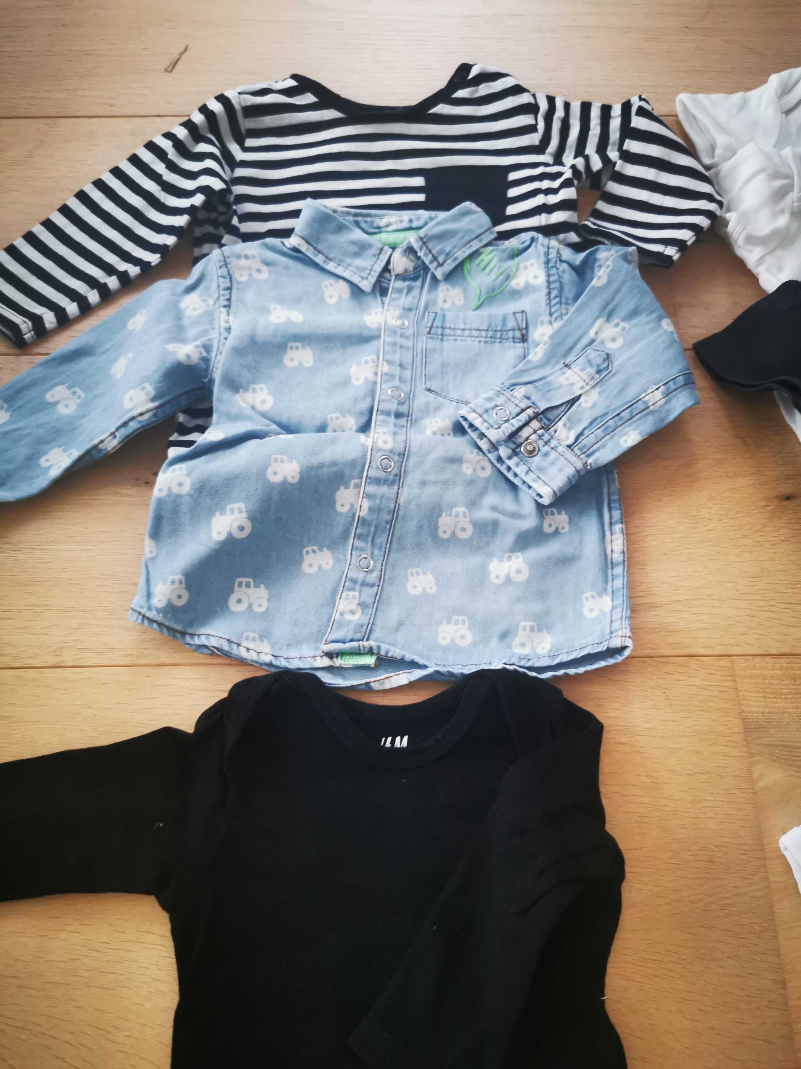 Ubranka dla chłopca, r. 68, H&M, Tesco, 5.10,15, lato