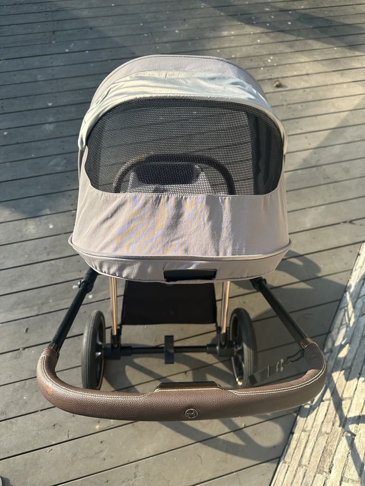 Wózek Cybex Priam Golden Rose Soho Grey gondola i spacerówka