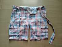 Luźne kolorowe shorty/spodenki przed kolano Vintage (L/40)