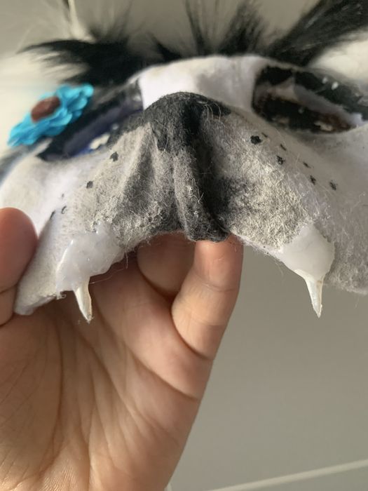 Maska therian Husky ręcznie wykonana