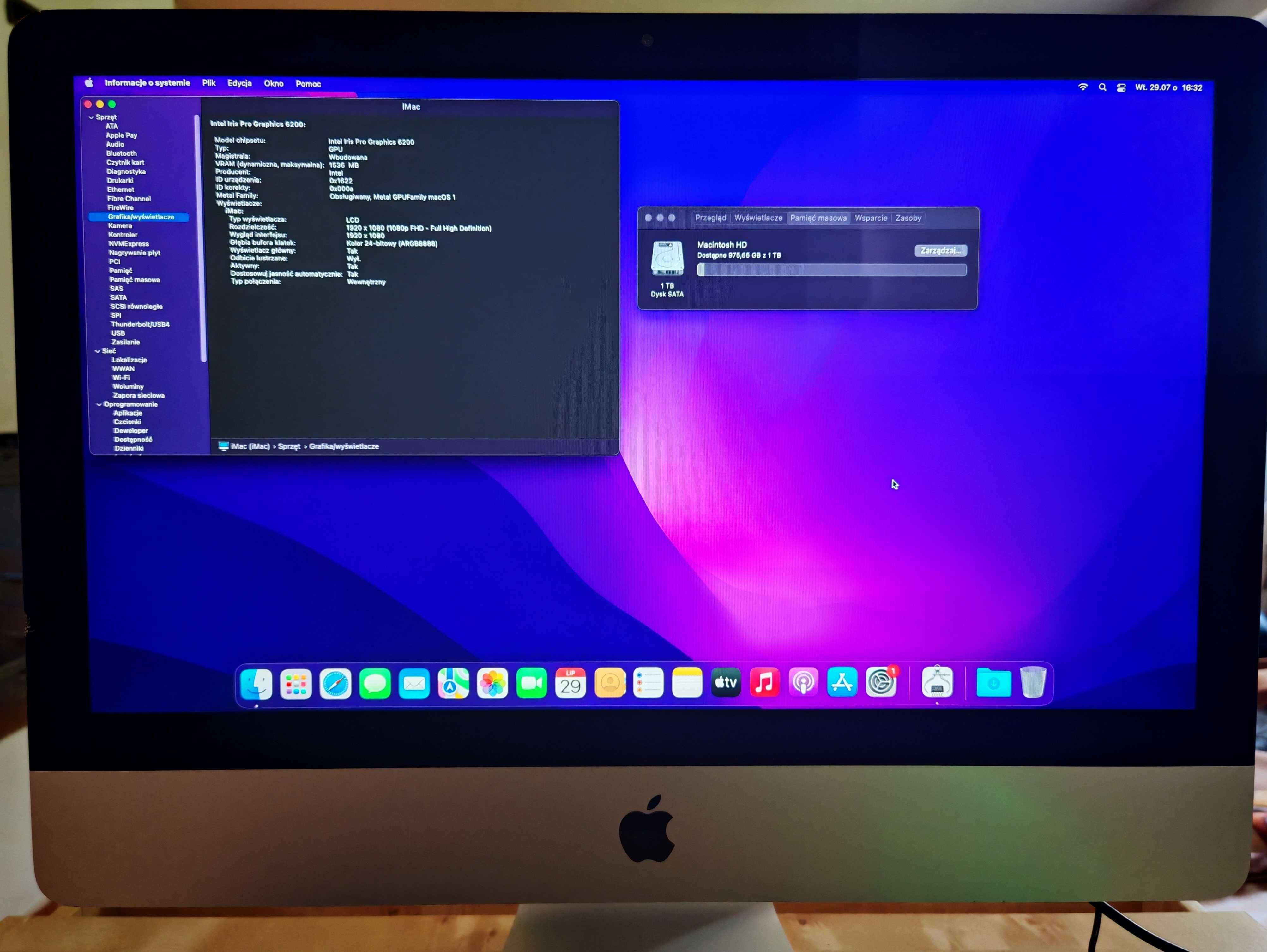 Komputer All in One APPLE iMAC 21,5" A1418 / i5/ 1TB