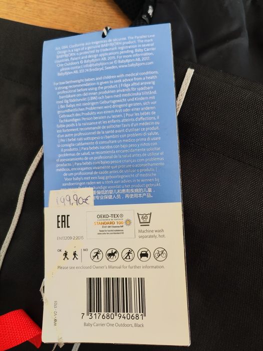 Marsúpio BabyBjorn, respirável, tecido confortável, pouco usado, ótimo