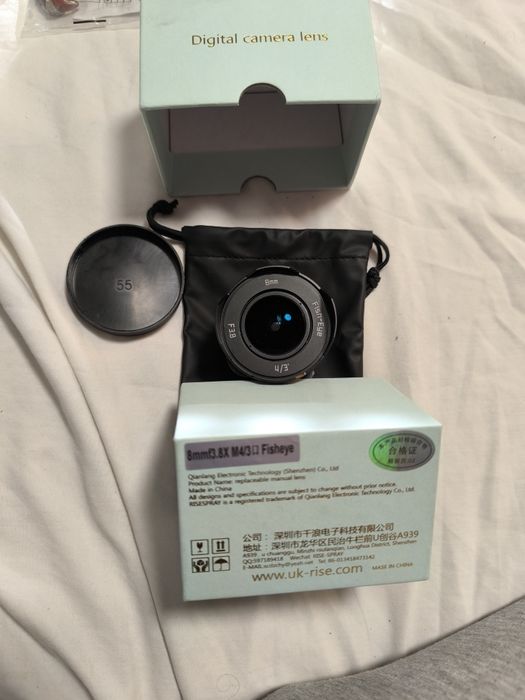lente de olho de peixe F3,8 de 8 mm lentes para câmaras SLR lente HD g