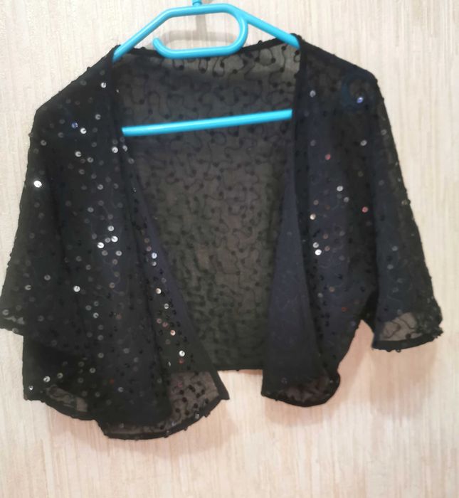 Болеро черное  женское паетки