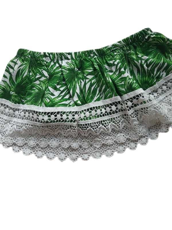 Top bandeau bluzka croptop liście 38,M Primark tropic tropikalna