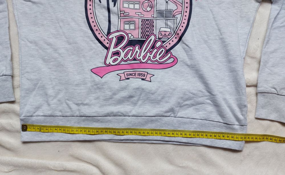 Bluza NOWA szara z kapturem Barbie