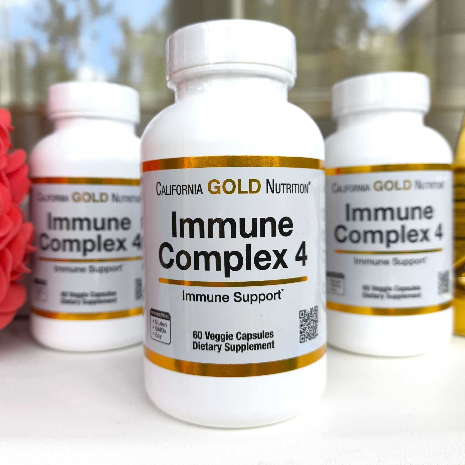 Immune 4 Для иммунитета, США, витамин С, витамин Д3, цинк, витамин D3