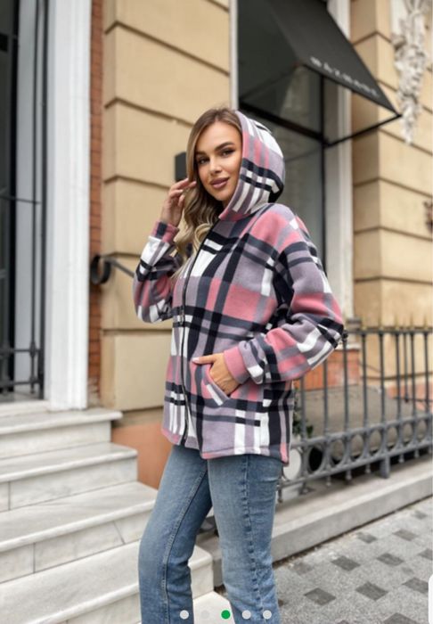 Рубашка в клетку теплая флис. Размер-50. Нова