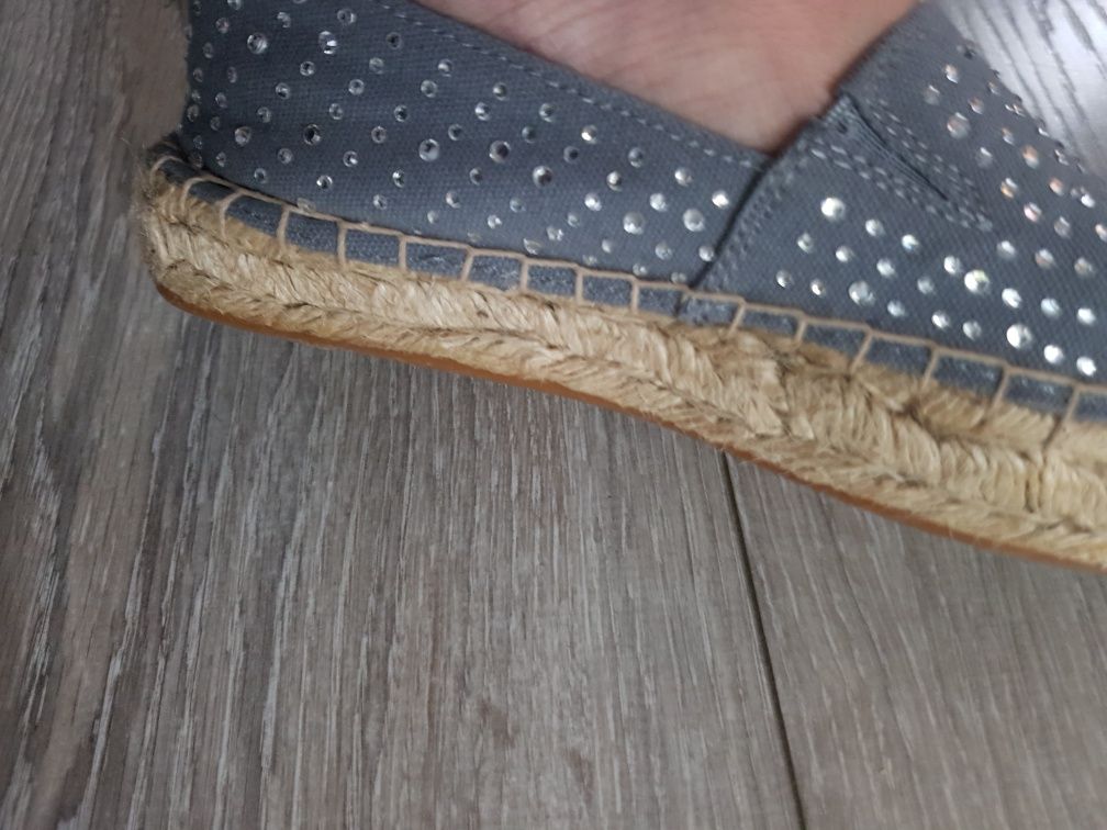 Espadryle 36 szare jak nowe