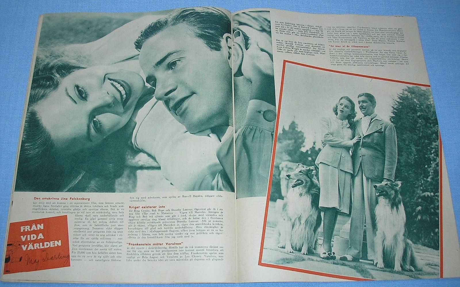FilmJournalen nr 24 z 13 czerwca 1942r Sickan Carlsson i Karl Holmsten