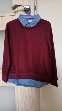 Sweter imitacja koszuli Cool Club elegancki Smyk