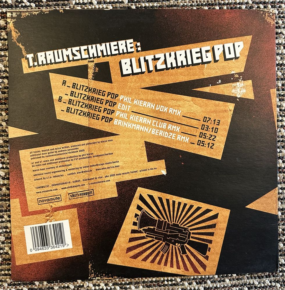 Winyl 12” T.Raumschmiere BLITZKRIEG POP VG