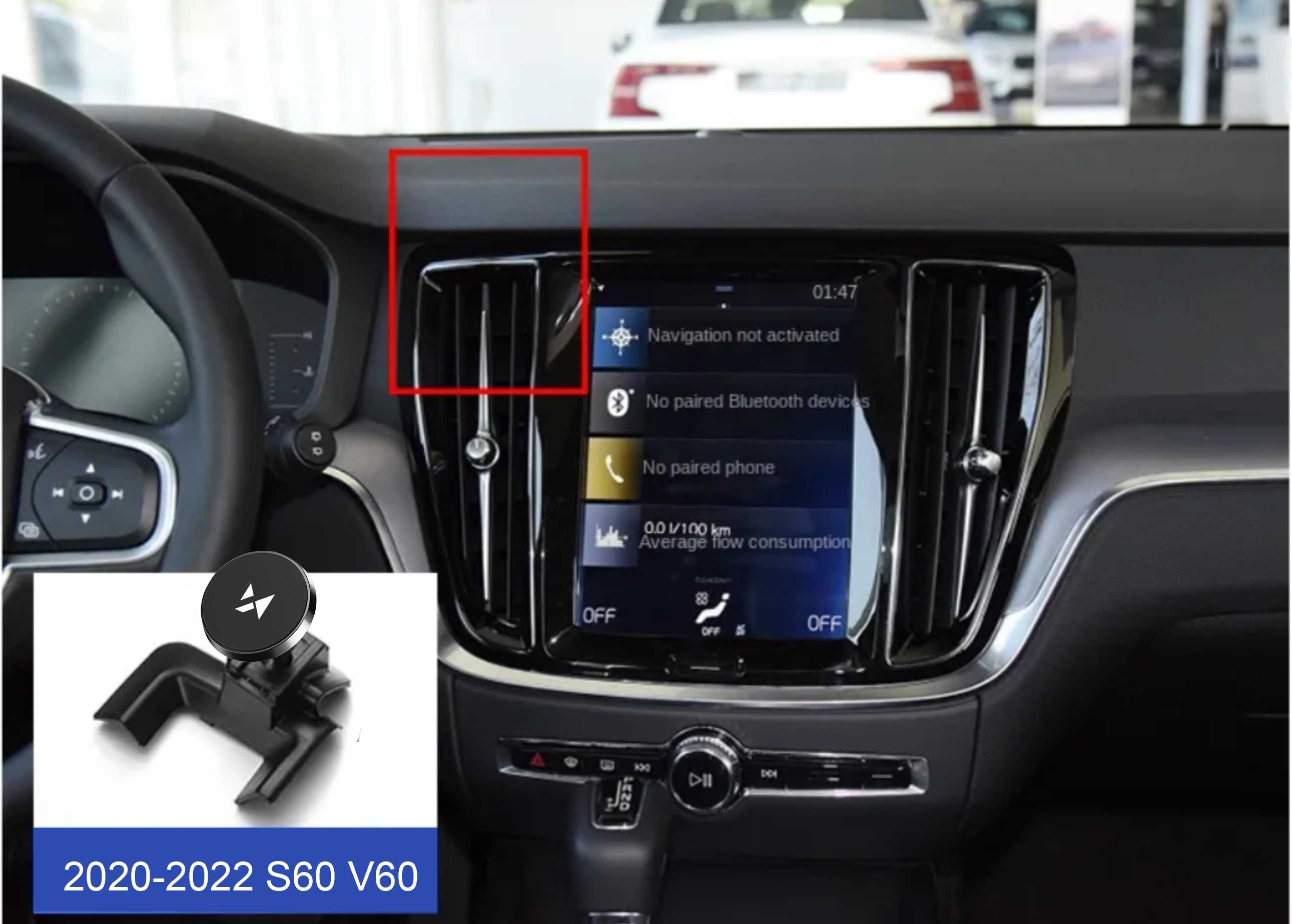 Volvo uchwyt magnetyczny Volvo XC60 XC90 S90 V90 S60 V60 XC40 telefon
