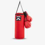 Saco e Luvas de Boxe Criança Vermelho