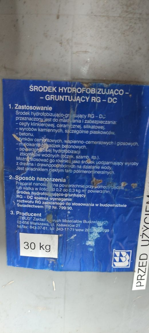 Środek hydrobizujaco gruntujący rg-dc