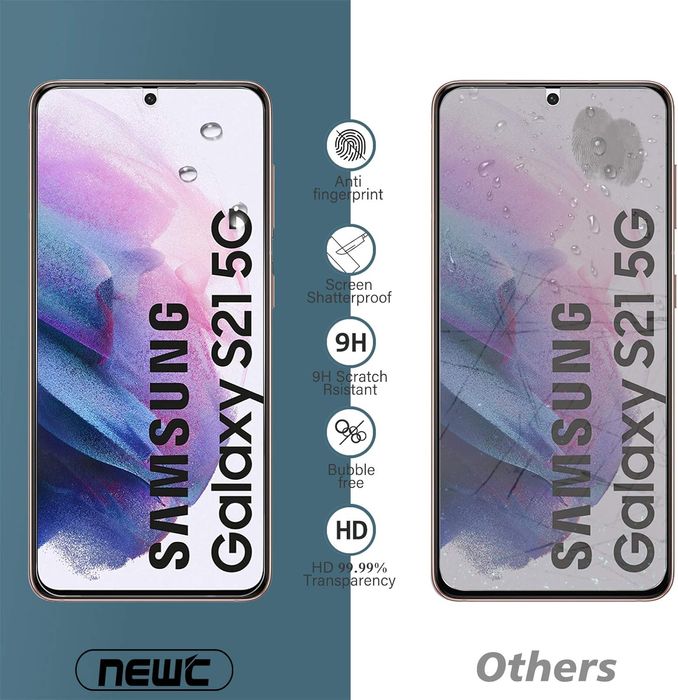 NEW'C - Zestaw 2x Szkło Hartowane do Samsung Galaxy S21