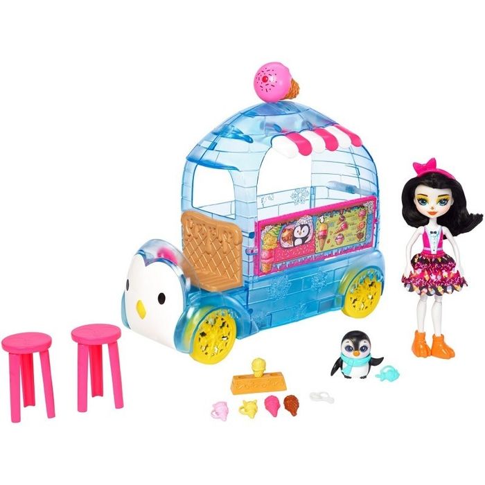 Mattel Enchantimals Mobilna Budka z lodami pingwin