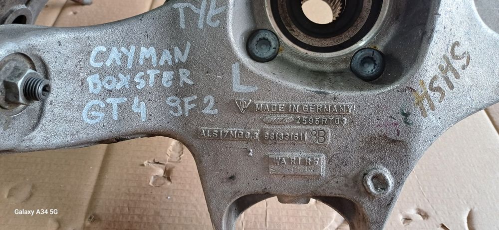 Zwrotnica lewa tylnia porsche cayman boxster GT4 9F2