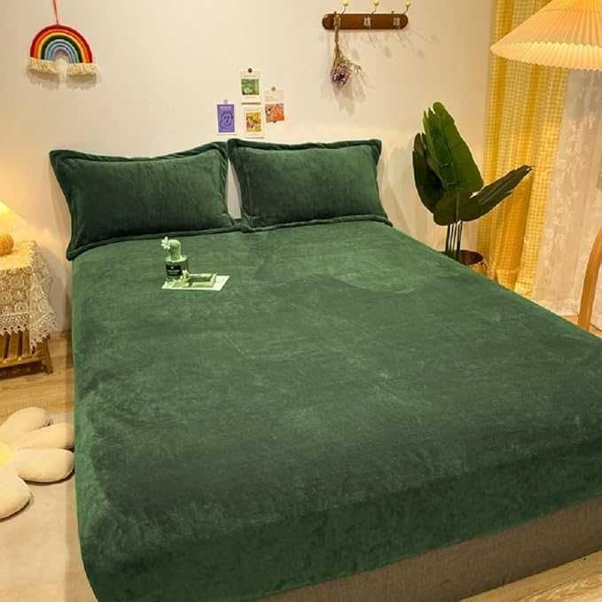 Luofanfei Fleece Dopasowane Prześcieradło 200x200 30 cm