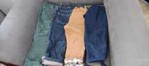 4x Zestaw spodni, kratka. H&M, Reserved. Ogrodniczki