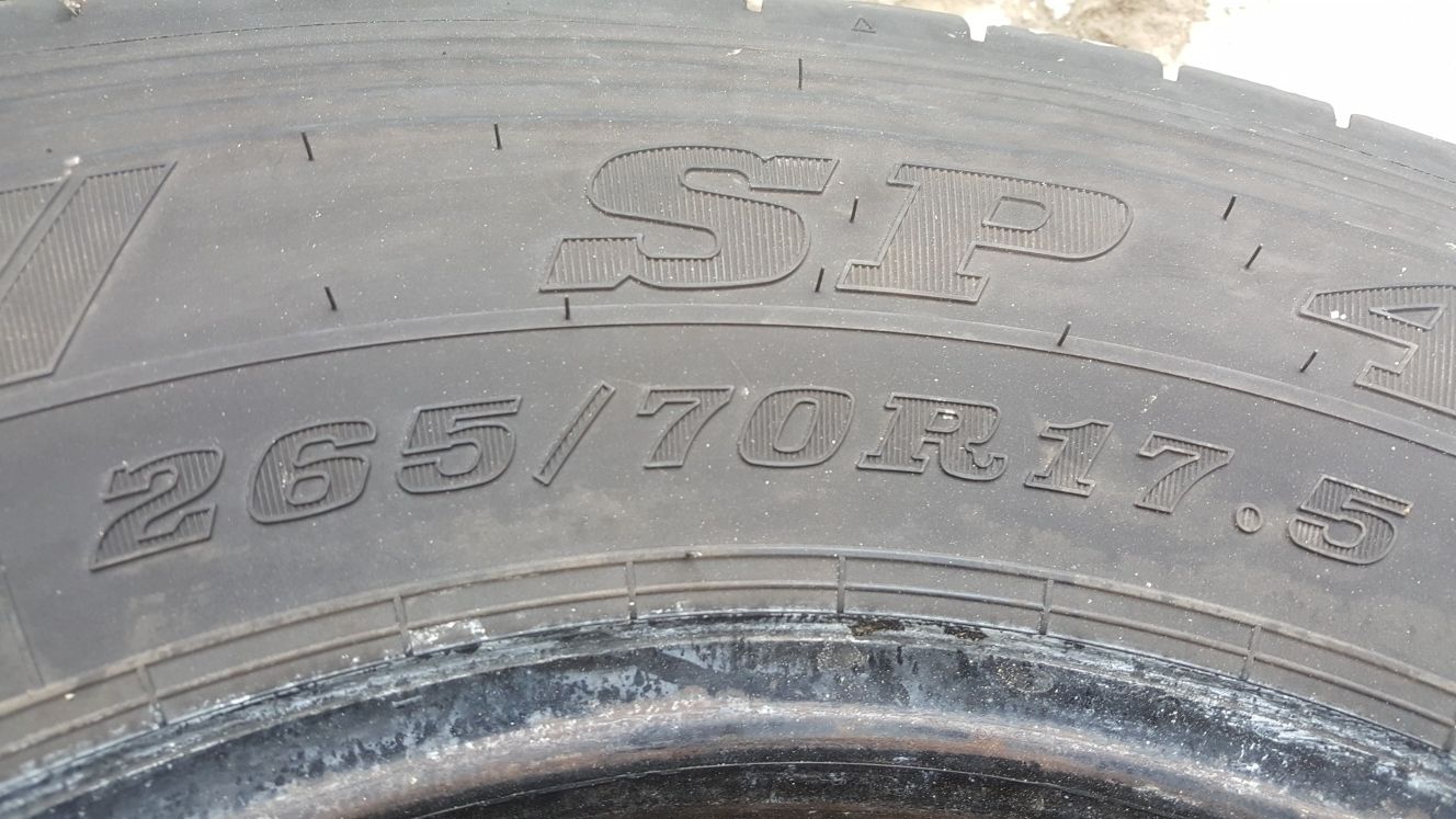 265/70 R17.5 DUNLOP 4 шт ведущие (задние) 2019год