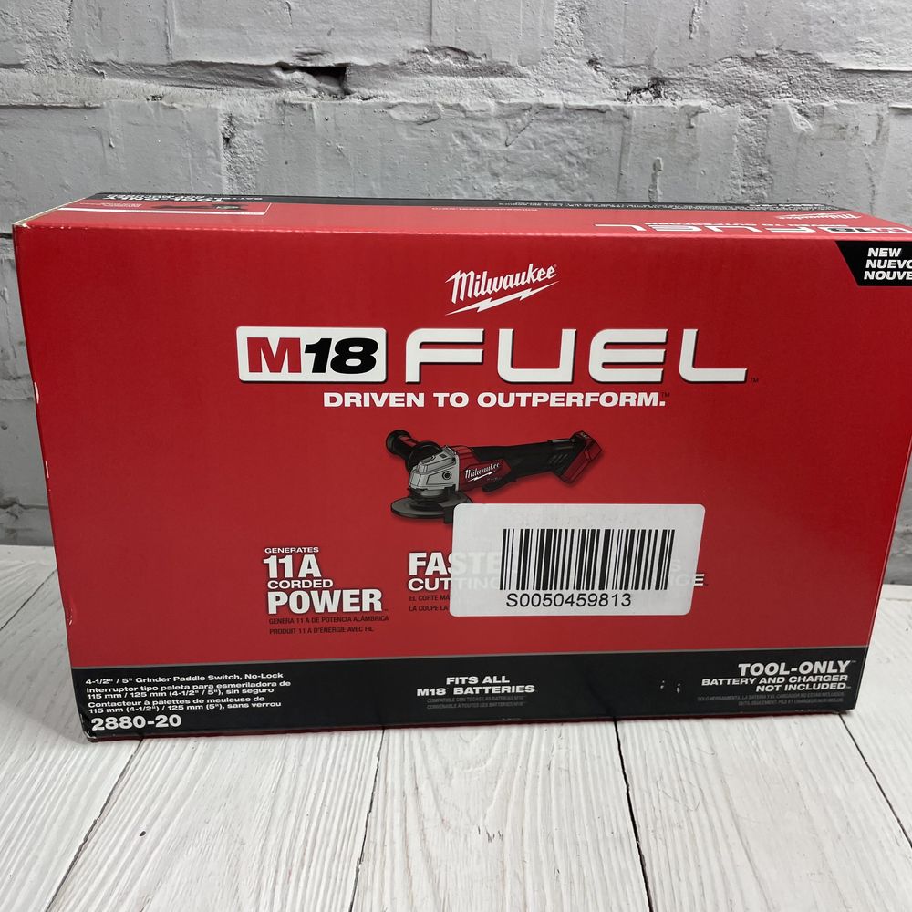 Бесщеточная аккумуляторная болгарка Milwaukee M18 FUEL 2880-20