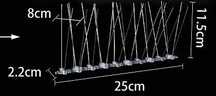 Kolce Na Ptaki 10X 25Cm  Spikes:2, 4, 2, 4, W: 8, H:11.5Cm