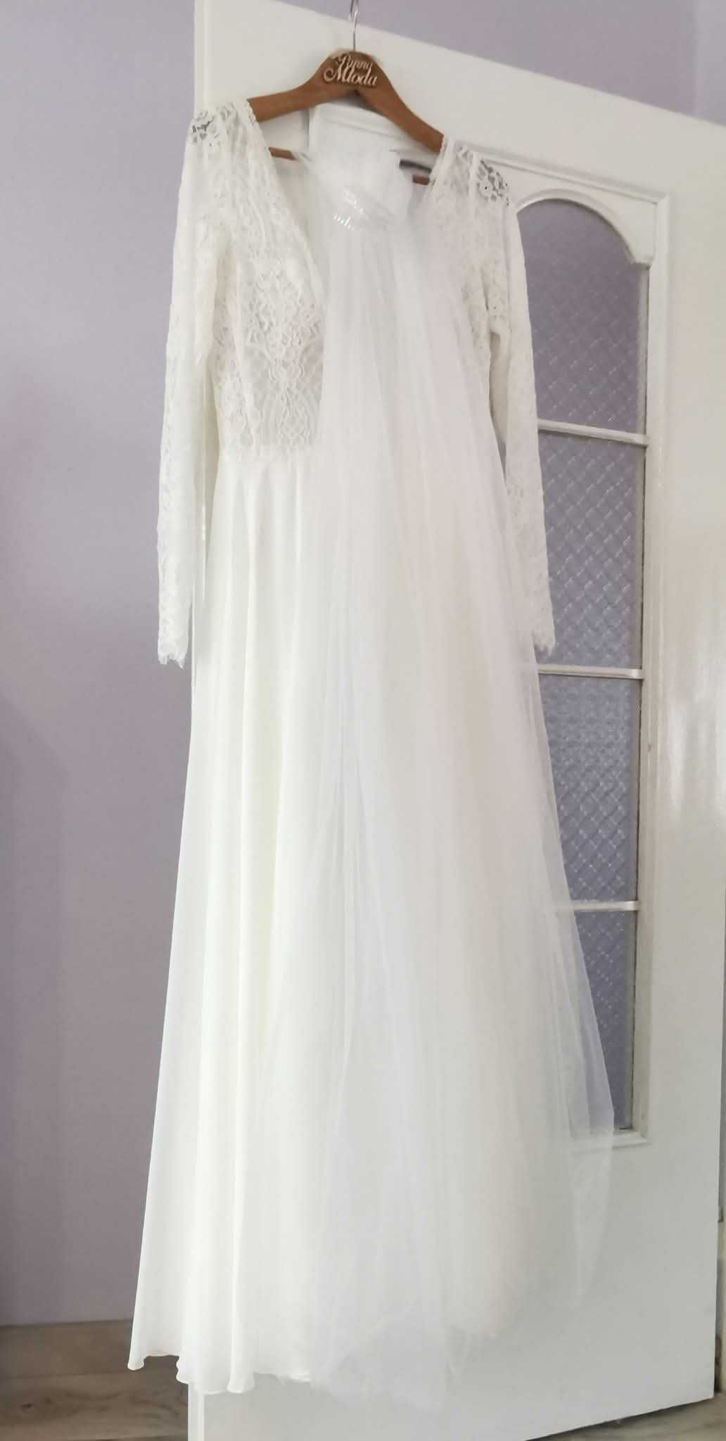 Sprzedam piękna suknię ślubną w stylu boho marki Agnes.