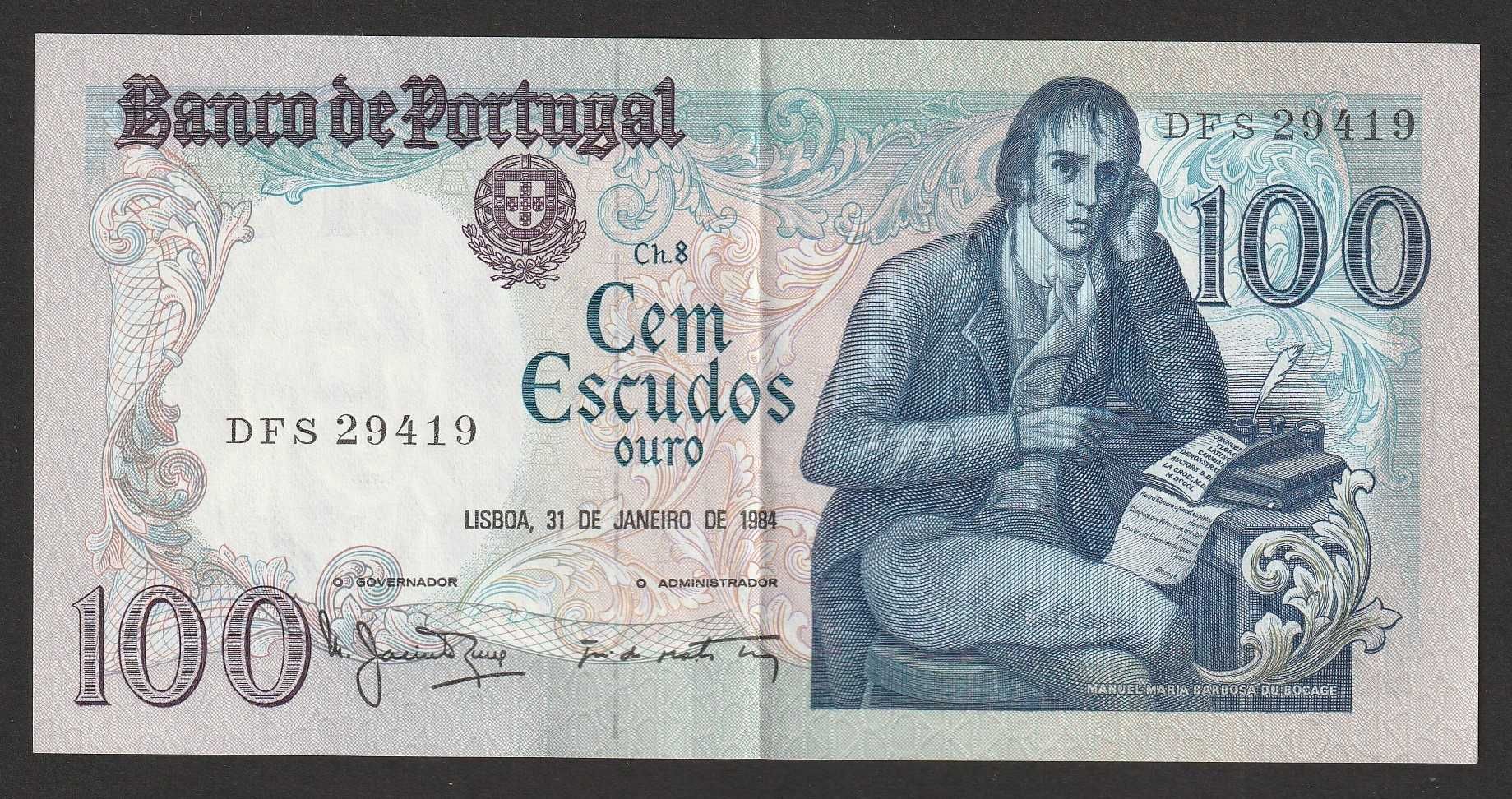 Portugalia 100 escudos 1984