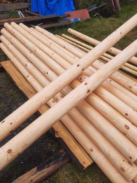 Bale toczone sosnowe - fi12, długość do 3m