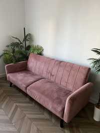 Sofa różowa rozkładana