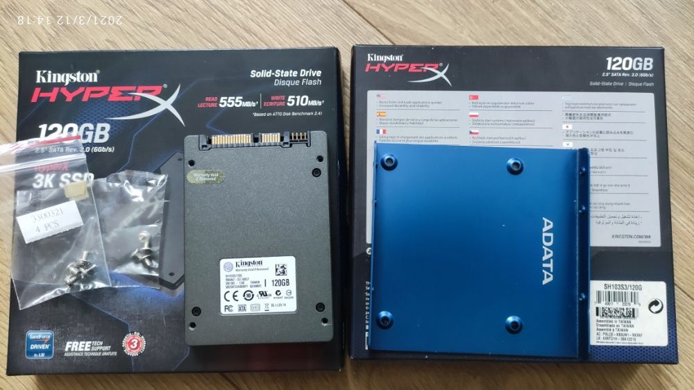 SSD диск Kingston HyperX 3K 120 Gb MLC 555/510 MB/s SATA Rev 3.0