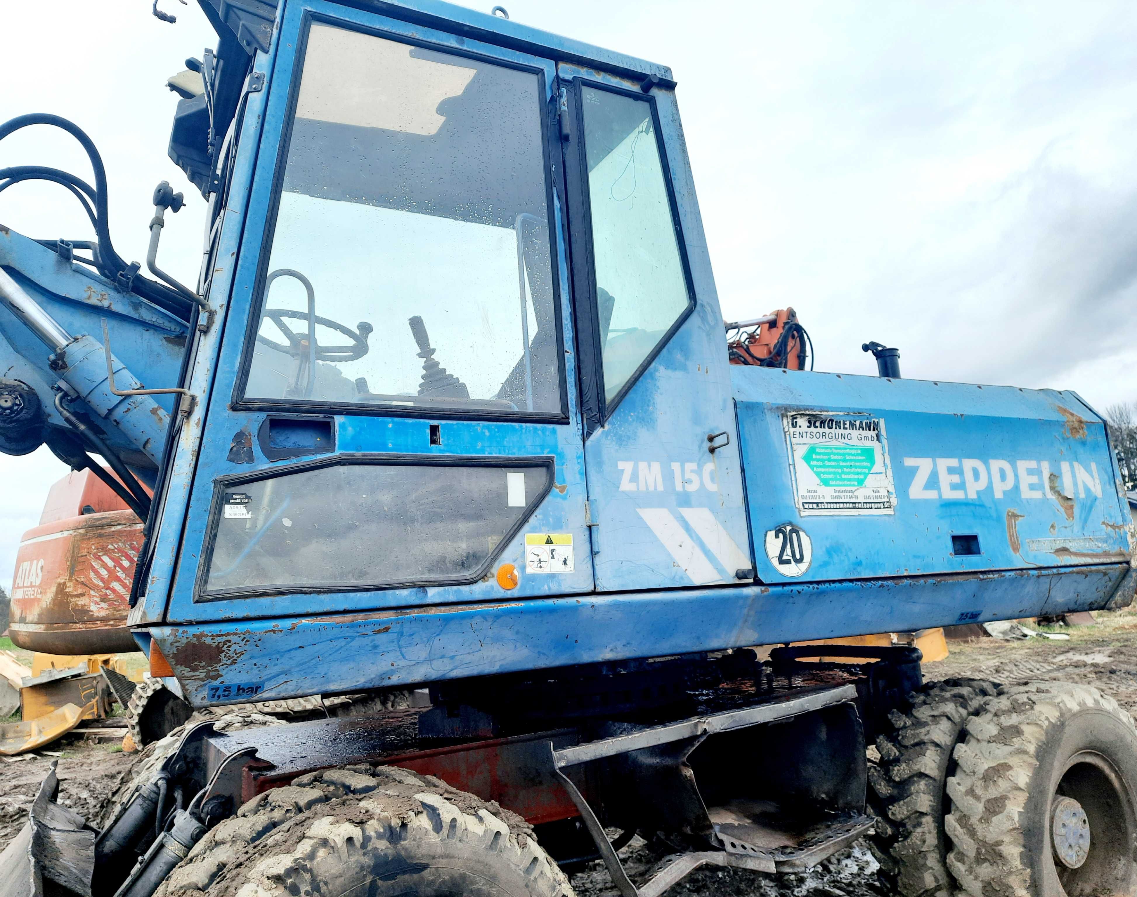 koparka zepellin zm 15c części most zwolnica silnik pompa siłownik