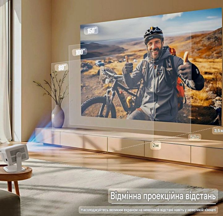 Надяскравий проектор 650 люменів Magcubic L018 + якісний 4K SmartTV