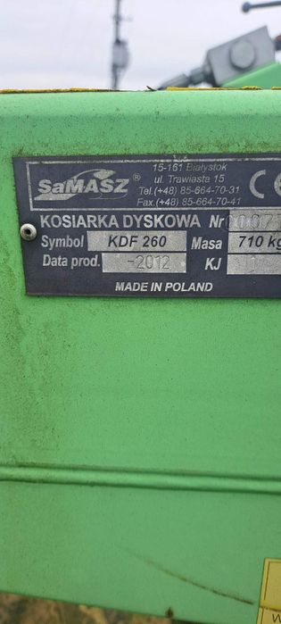 Kosiarka czołowa dyskowa