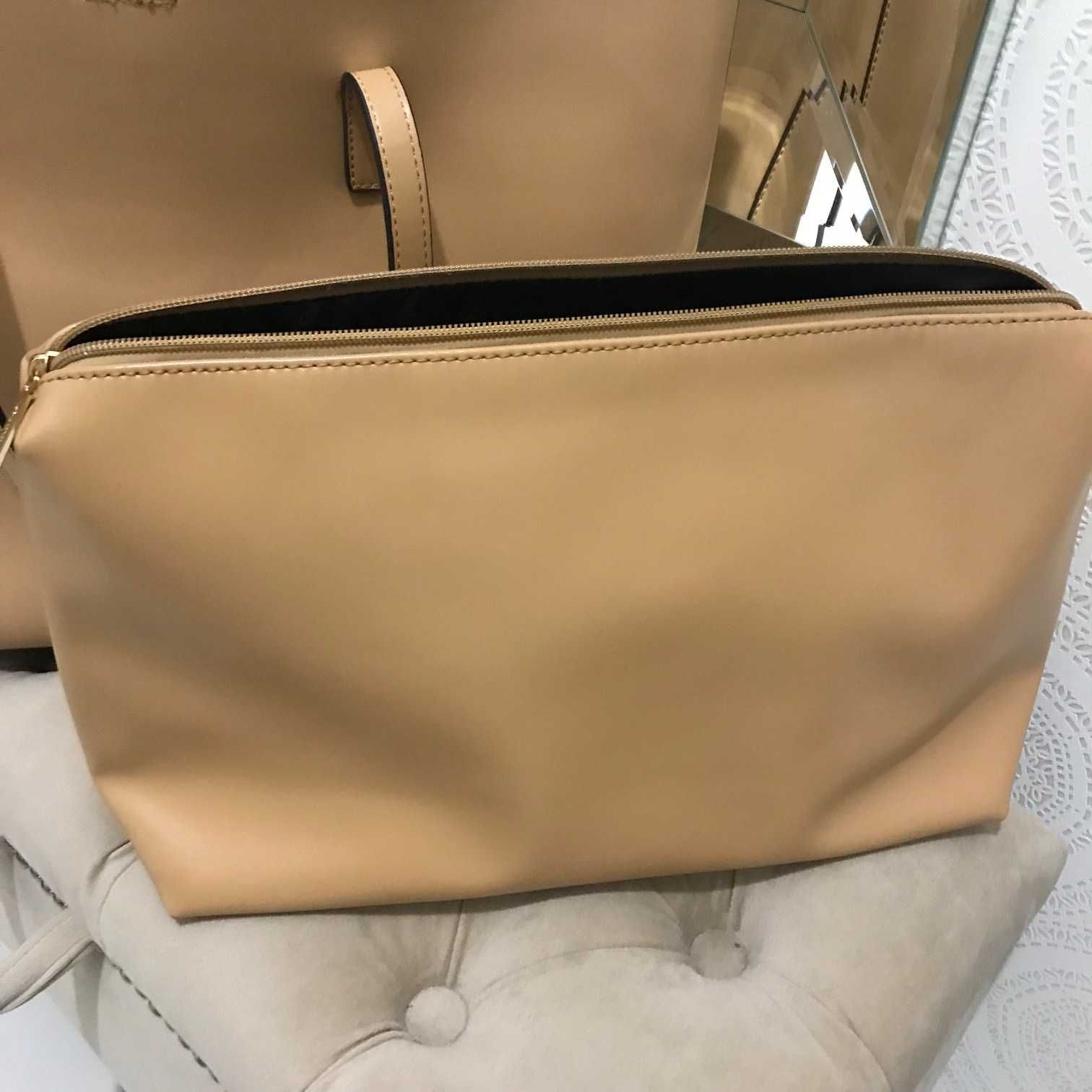 Puccini shopper duża torba nude beż