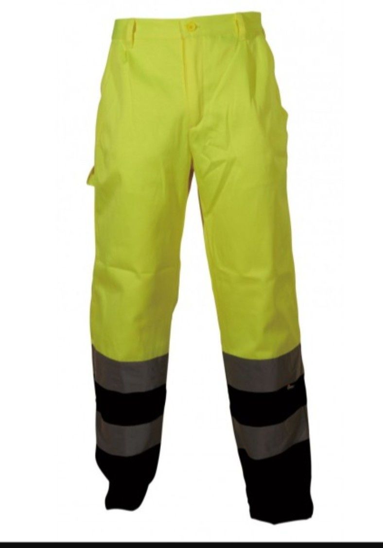 Spodnie robocze ostrzegawcze żółto-granatowe Vizwell