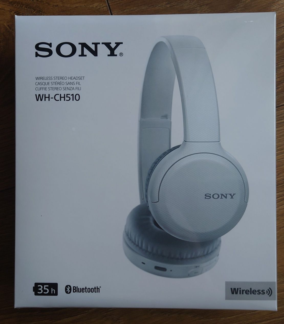 Bezprzewodowe Słuchawki Sony WHCh510, nowe! Kolor biały