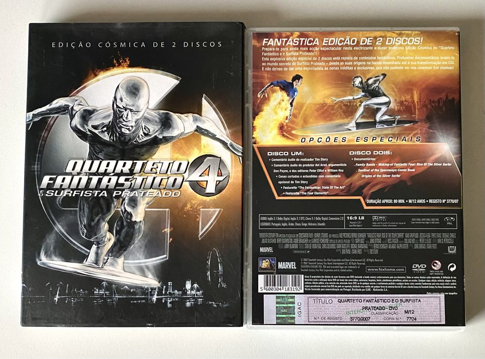 Dvd O Quarteto Fantástico e o Surfista Prateado.Edição 2discos