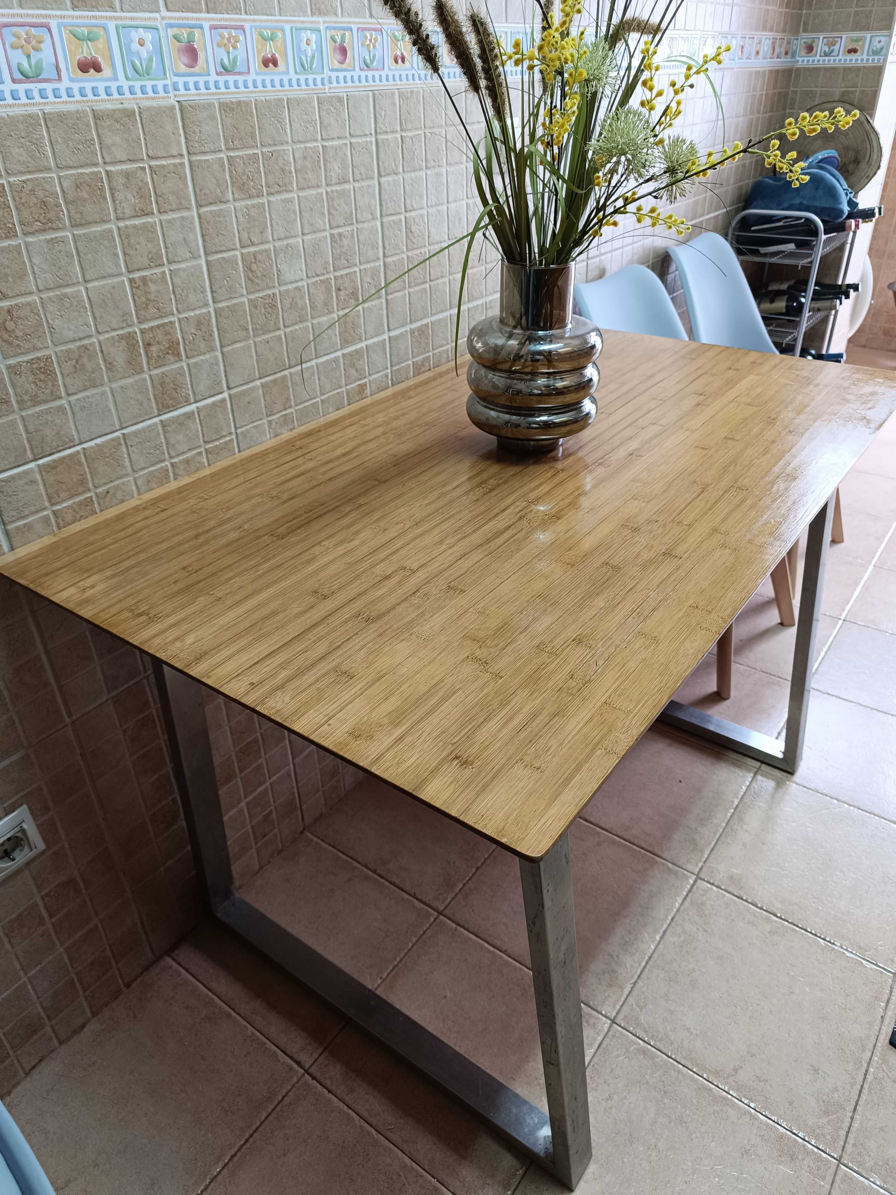 Mesa moderna bambu 120cm x 70cm