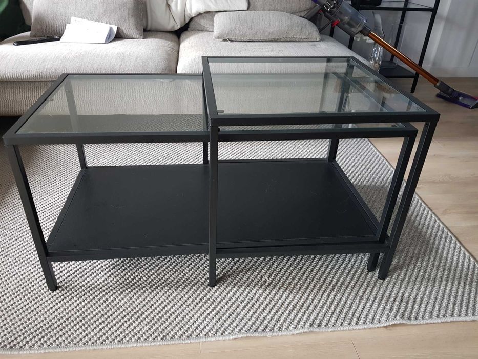 Zestaw szklanych stolików  IKEA