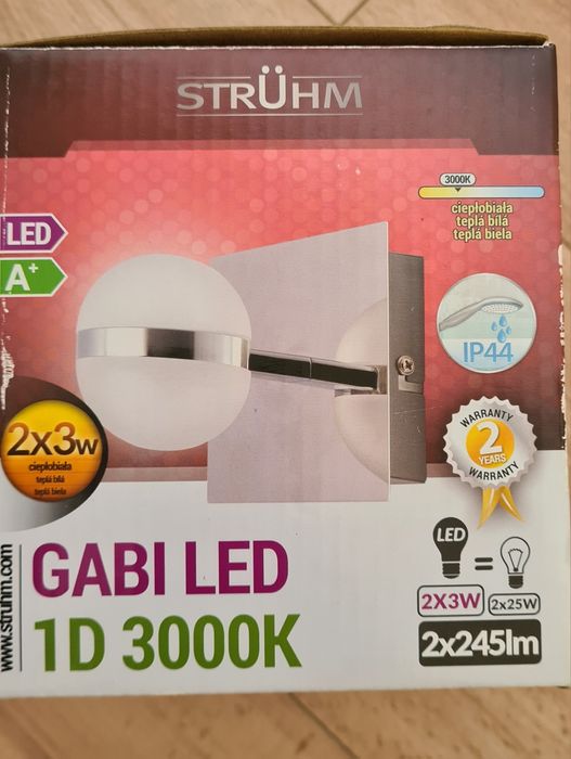 Kinkiet - kulą ze srebnym obramowaniem